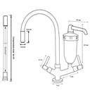 Ver imagem 7 de Torneira Filtro Cozinha Bancada Flexível 2186 Preta C-72