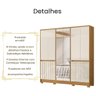 Guarda Roupa Casal Alasca com Espelho 10 Portas Freijó Off White Moval - 3
