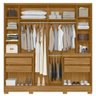 Guarda Roupa Casal Alasca com Espelho 10 Portas Freijó Off White Moval - 4