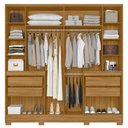 Ver imagem 4 de Guarda Roupa Casal Alasca com Espelho 10 Portas Freijó Off White Moval