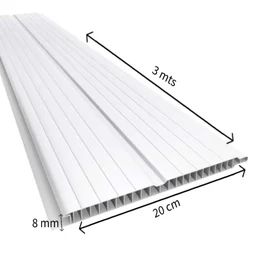 Forro de PVC 8mm x 20cm x 3,00m com 6m² por Caixa Bariri - 4