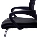Ver imagem 2 de Cadeira Interlocutor Fixa Escritório tela mesh Wave Pierre Preta W-120a