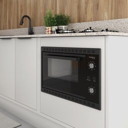 Forno Elétrico de Embutir 45 Litros Esp 127V Fogatti Preto - 1