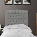 Ver imagem 3 de Cabeceira de Cama Box Solteiro 90 Cm Dunas - Veludo Cinza Grafite.