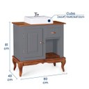 Ver imagem 4 de Gabinete para Banheiro 1 Porta 1 Gaveta com Cuba Dália 3064