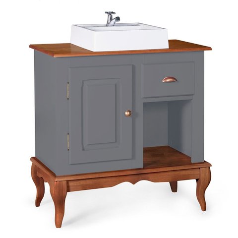 Gabinete para Banheiro 1 Porta 1 Gaveta com Cuba Dália 3064