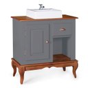 Ver imagem 1 de Gabinete para Banheiro 1 Porta 1 Gaveta com Cuba Dália 3064