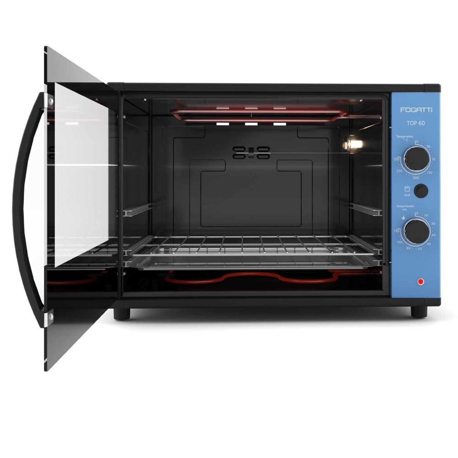 Forno Elétrico 60 Litros Top 127v Fogatti Azul - 2