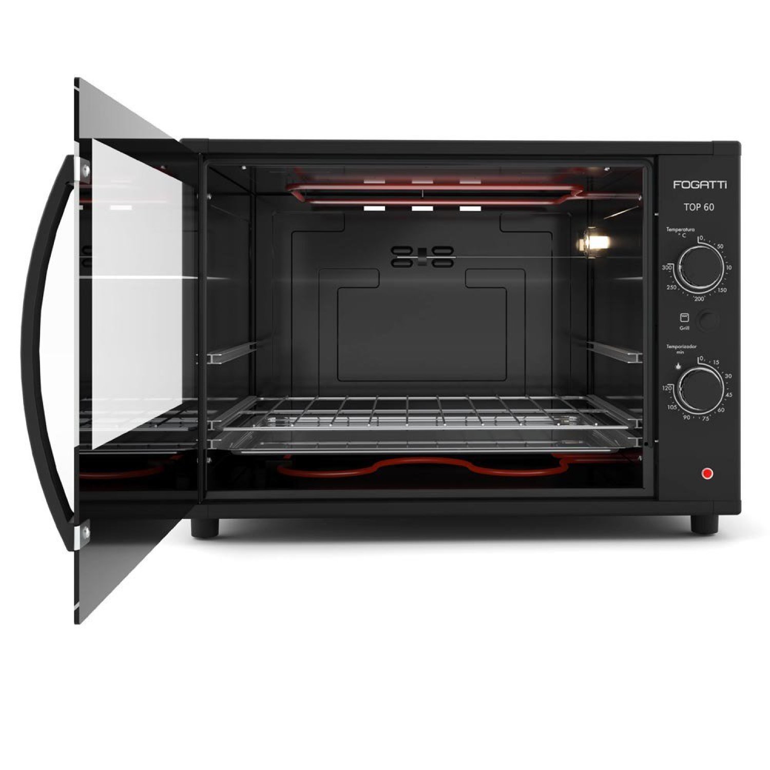 Forno Elétrico 60 Litros Top 60 127v Fogatti Preto - 2