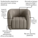 Ver imagem 5 de Poltrona Decorativa Organica Mehis Base Fixa Courino Tcs 726 Moll
