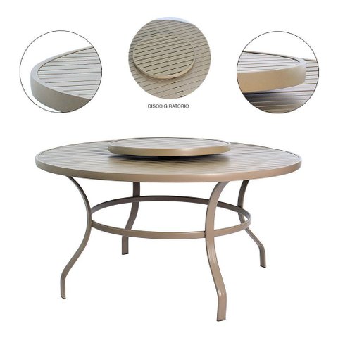 Mesa de Área Antonella com Giratório 1.40m