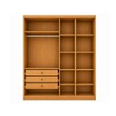 Ver imagem 6 de Guarda-Roupa Modulado 4 Portas 3 Gavetas e Nichos 100% MDF Cairo Marrom/Cinamomo