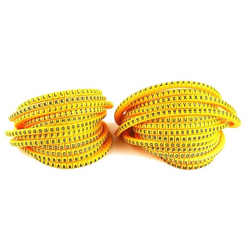 Marcador Identificador para Fios e Cabos 6,0mm - Alfabeto REIMOLD MARCADOR CABO 6mm Alfabeto X