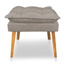 Ver imagem 6 de Kit 2 Poltronas Decorativa e Puff Opala Luxo Linho Cappuccino Dal Poz Estofados