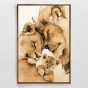 Ver imagem 2 de Quadro Decorativo Moderno Lion Amoroso com Moldura e Sem Vidro 90X140