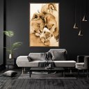 Ver imagem 1 de Quadro Decorativo Moderno Lion Amoroso com Moldura e Sem Vidro 90X140