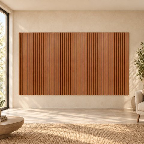 Painel Ripado Smart 400x240 cm (sem Furo) Incolar Cedro