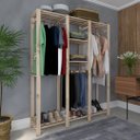 Ver imagem 4 de Arara Vintage Guarda Roupa C/ 6 Prateleiras Exclusiva Technox