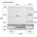 Ver imagem 3 de Estante Home para TV até 65 Polegadas LED 2 Portas 4 Prateleiras Belmonte Linea Brasil