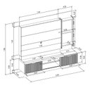 Ver imagem 4 de Estante Home para TV até 65 Polegadas LED 2 Portas 4 Prateleiras Belmonte Linea Brasil