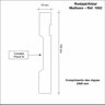 Rodapé de MDF Frisado de 10cm x 2,40m Rende 2,4 Metros Moldufama 1002 - 3