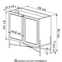 Ver imagem 4 de Balcão Aparador Buffet Cantinho do Café Arlo A10 Hanover/dourado - Mpozenato