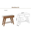 Ver imagem 4 de Conjunto Sala de Estar Monza Painel Tv 55" Polegadas,aparador e Mesa de Centro Cinamomo/off White