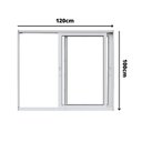Ver imagem 2 de Janela de Alumínio Correr 100x120cm 2 Folhas Magnum Atlântica