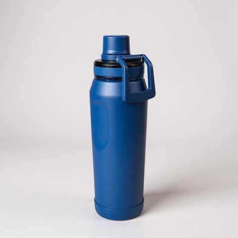 Garrafa Térmica Tr-122 650ml da Virginia Inox Hydra com Capa Protetora Academia Fitness Vyta:Azul Es