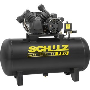 Compressor de Ar 2hp 10 Pés 110 Litros Pro Csv 10/110 Schulz Cor Preto Voltagem:220v/preto;fase Elét