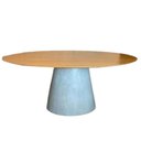 Ver imagem 1 de Mesa de Jantar Cone Oval 235x122 Cm Tampo Freijó Base Freijó Cor Marrom