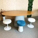 Ver imagem 2 de Mesa de Jantar Cone Oval 235x122 Cm Tampo Freijó Base Freijó Cor Marrom