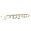 Ver imagem 6 de Conjunto de Escritório Smart 7 Livreiro 2 Buffet e 8 Mesas 90cm - Off White e Cedro