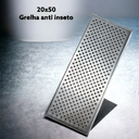 Ver imagem 4 de Ralo Anti Escorpião Aluminio Fundido 20cm X 50cm Com Aro