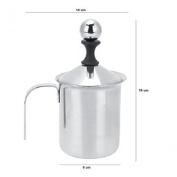 Cremeira Manual em Aço Inox Espumador de Leite 400ml - Mimo - 8