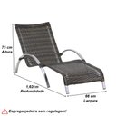 Ver imagem 4 de Espreguiçadeira em Alumínio e Fibra Sintética - Pedra Ferro