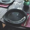 Ver imagem 7 de Prato Raso 27cm e Prato Sobremesa 19cm Vidro Opalino Lyor Carine Black Mesa Posta
