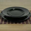 Ver imagem 5 de Prato Raso 27cm e Prato Sobremesa 19cm Vidro Opalino Lyor Carine Black Mesa Posta