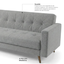 Ver imagem 6 de Sofá 3 Lugares Suede Escritório e Recepção Vitrola