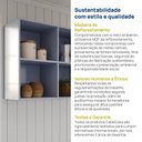Ver imagem 5 de Armário Aéreo Planejado Nicho 80cm Marselha CabeCasa MadeiraOriginals Azul Sereno