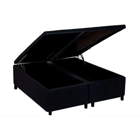 Cama Box Baú King Universal Courano Black (186x198x35) - Costa Rica