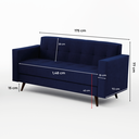 Ver imagem 3 de Sofá Vitrola 3 Lugares Suede