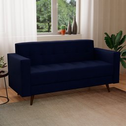 Sofá Vitrola 3 Lugares Suede  - 1