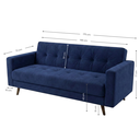 Ver imagem 3 de Sofá 3 Lugares Suede 175cm Escritório e Recepção Vitrola Azul