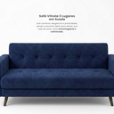 Ver imagem 4 de Sofá 3 Lugares Suede 175cm Escritório e Recepção Vitrola Azul