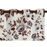 Cortina Rústica 2,80M x 1,80M Floral Tabaco Quarto ou Sala - 4