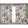Cortina Rústica 2,80M x 1,80M Floral Tabaco Quarto ou Sala - 1