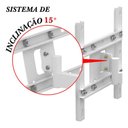 Ver imagem 6 de Suporte Tv 10" a 56" Vesa 400x400 2 Movimentos - Branco