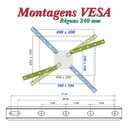 Ver imagem 5 de Suporte Tv 10" a 56" Vesa 400x400 2 Movimentos - Branco