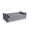 Sofá Cama 2,00m 3 Lugares Suede Vienna Cinza - 5